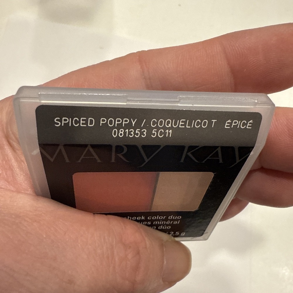 Lot of 2 Mary Kay Mineral Cheek Color Duo Blush Spiced Poppy Full Size 081353 - Picture 3 of 6